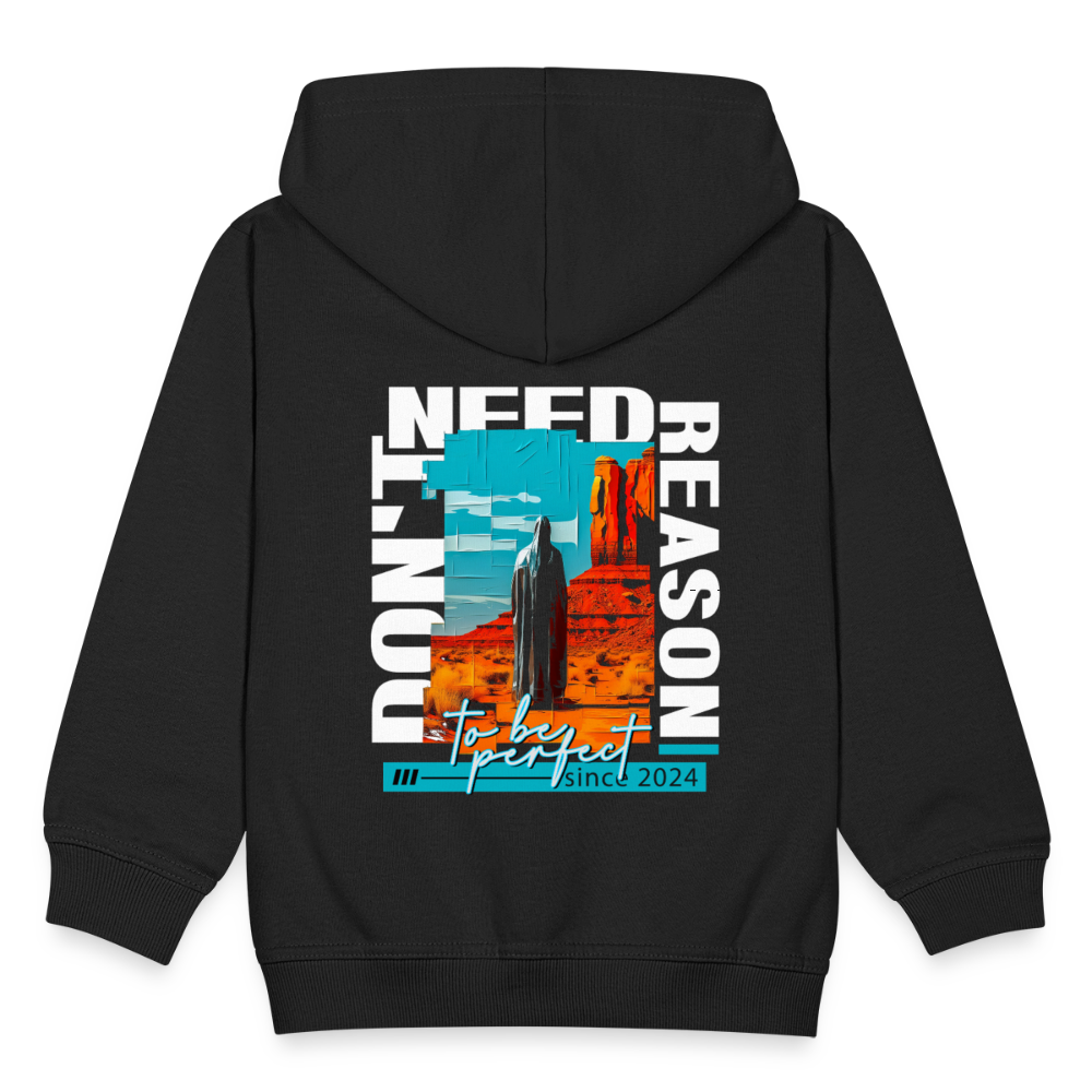 Fuxi, Wüste, 1st | Kinder Zip Hoodie - Schwarz