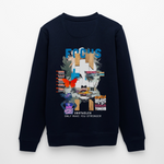 Nerthus, Gesicht, 1st | Roller, Unisex Bio-Sweatshirt - Navy