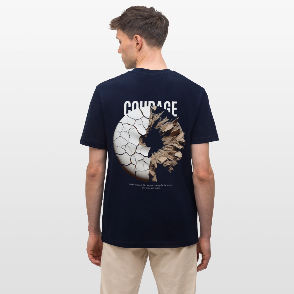 Şêwqî, Donut, 1st | Essential, Relaxed Fit Unisex Bio T-Shirt - Navy