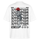 Tiberion, Rose, 1st | Blaster, Oversize Bio T-Shirt, Unisex - Weiß