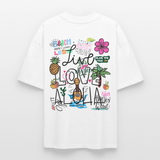 Draevenor, Blumen, 1st | Blaster, Oversize Bio T-Shirt, Unisex - Weiß