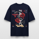 Hephani, Schlange, 1st | Blaster, Oversize Bio T-Shirt, Unisex - Navy
