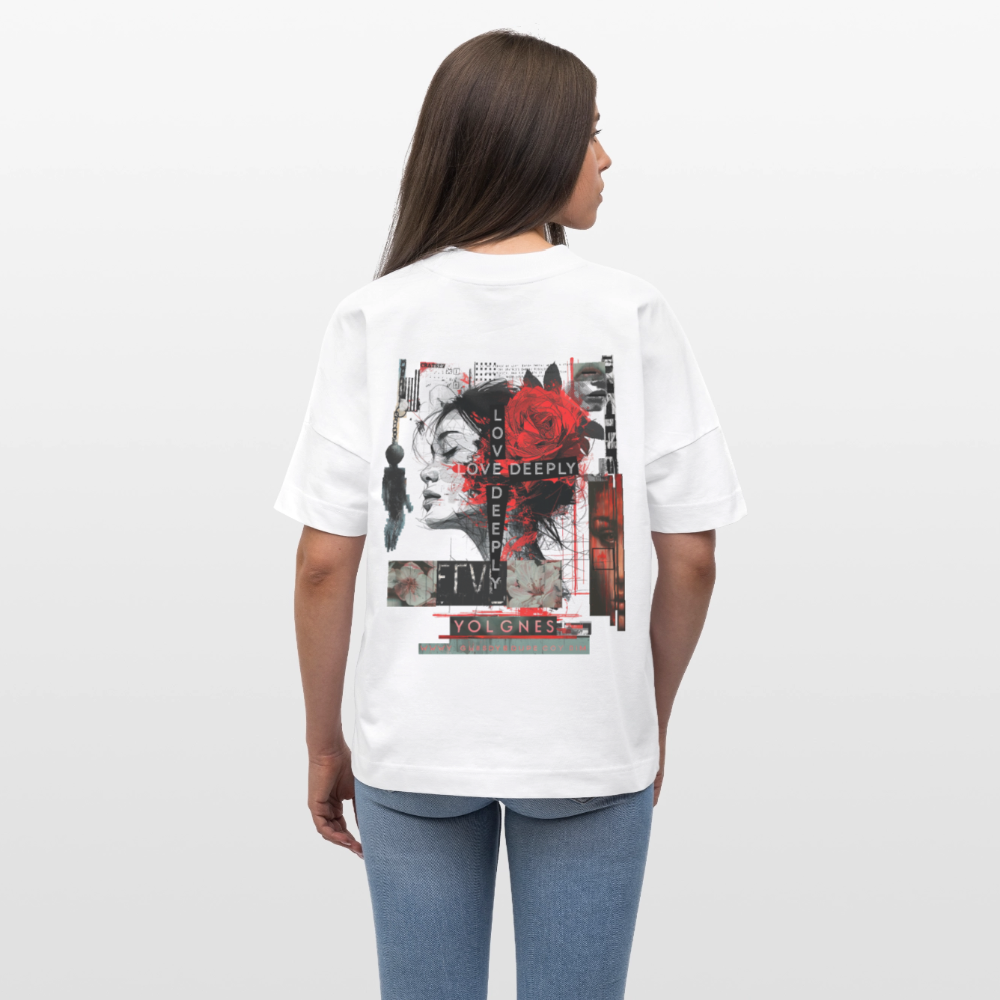 Dracorius, Liebe, 1st | Blaster, Oversize Bio T-Shirt, Unisex - Weiß