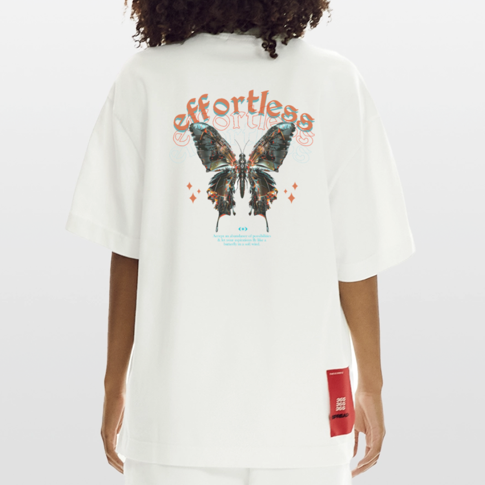 Galaxion, Schmetterling, 1st | Heve, Heavyweight Oversized Bio T-Shirt, Unisex - OFF WHITE