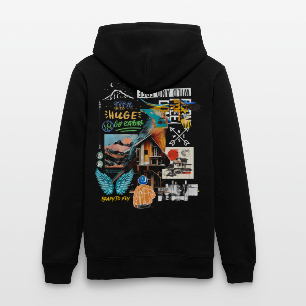 Nüwa, Wandern, 1st | Cruiser, Unisex Bio-Hoodie - Schwarz