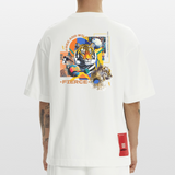 Kepleris, Tiger, 1st | Heve, Heavyweight Oversized Bio T-Shirt, Unisex - OFF WHITE