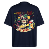 Ruh, Trauben, 1st | Blaster, Oversize Bio T-Shirt, Unisex - Navy