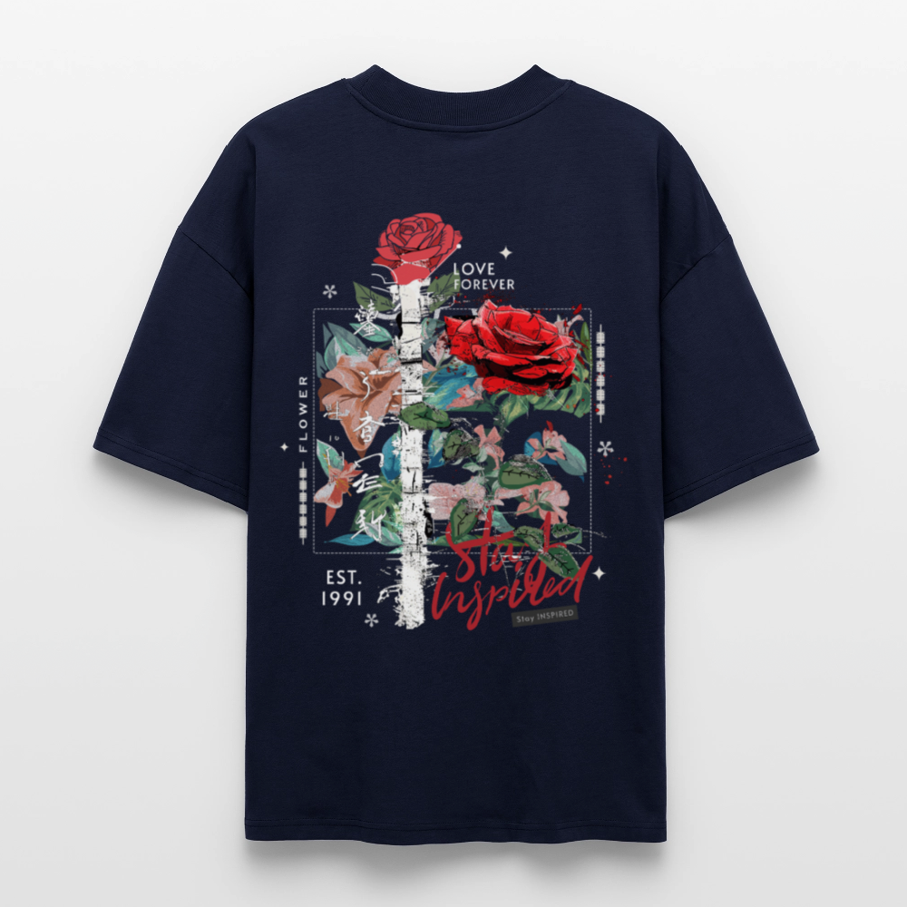Loreley, Rose, 1st | Blaster, Oversize Bio T-Shirt, Unisex - Navy