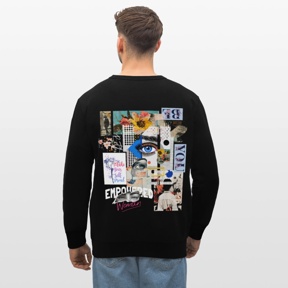 Jade, Augen, 1st | Roller, Unisex Bio-Sweatshirt - Schwarz