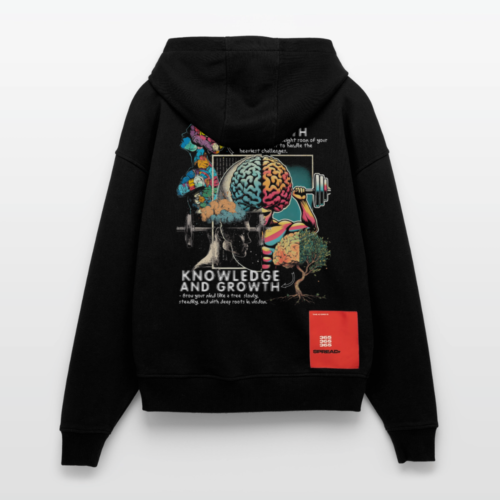 Selenian, Fitness, 1st | Heavyweight Oversized Bio Zip Hoodie, Unisex - SOLID BLACK