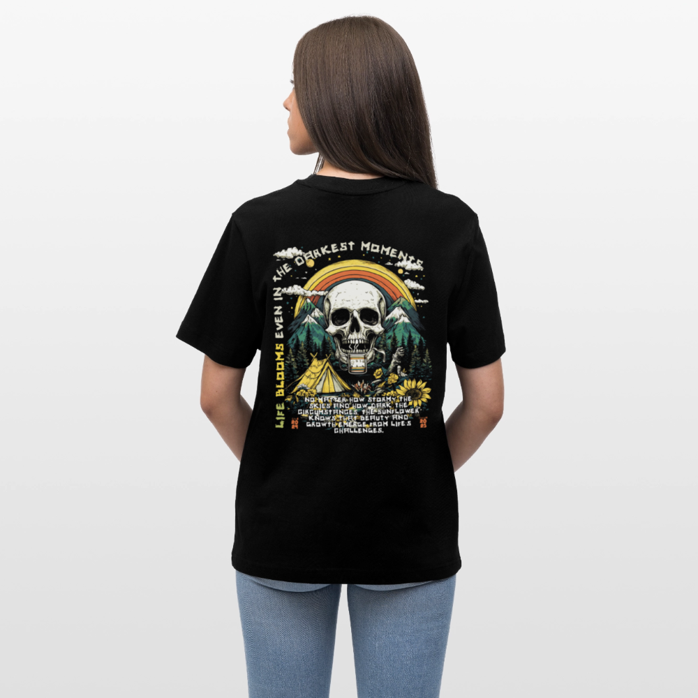 Panian, Berge, 1st | Essential, Relaxed Fit Unisex Bio T-Shirt - Schwarz