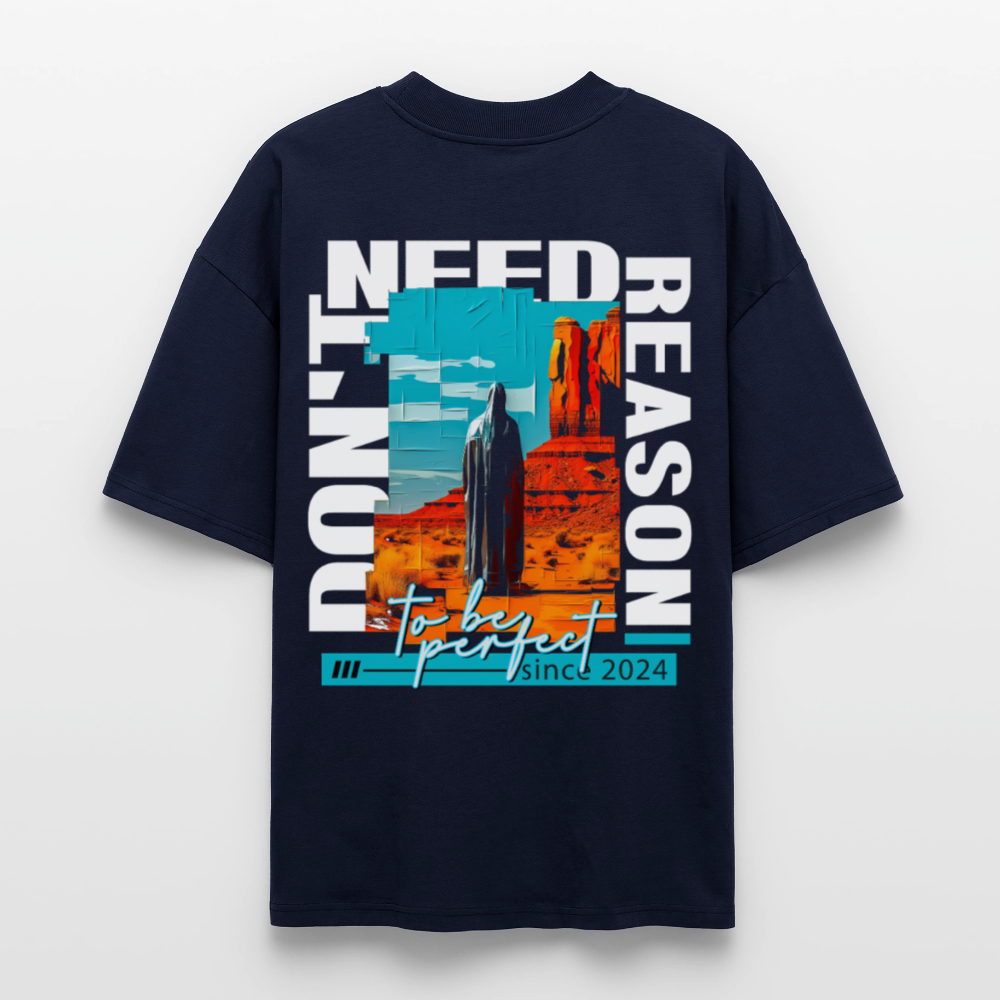Fuxi, Wüste, 1st | Blaster, Oversize Bio T-Shirt, Unisex - Navy