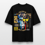 Xurjin, Affe, 1st | Blaster, Oversize Bio T-Shirt, Unisex - Schwarz