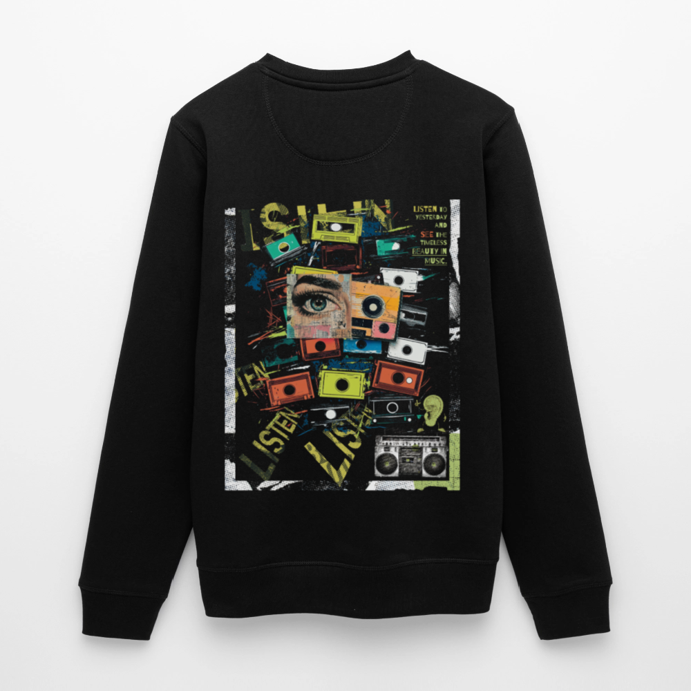 Shahzada, Kassetten, 1st | Roller, Unisex Bio-Sweatshirt - Schwarz