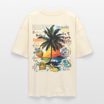 Magnarion, Palmen, 1st | Blaster, Oversize Bio T-Shirt, Unisex - Weißgrau