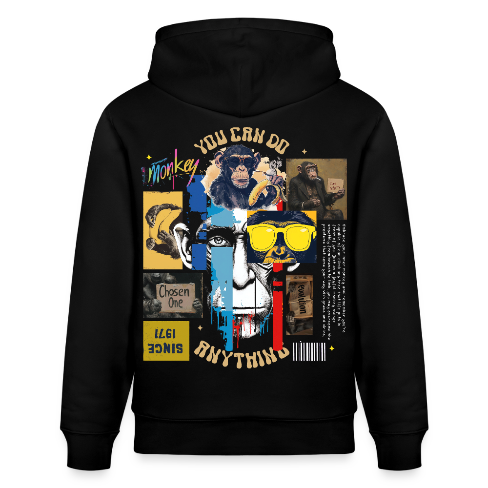 Xurjin, Affe, 1st | Cruiser, Unisex Bio-Hoodie - Schwarz