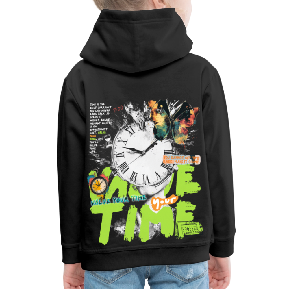 Ifrit, Uhr, 1st | Kinder Hoodie - Schwarz
