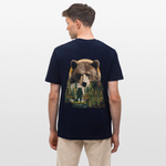 Ghadab, Bär, 1st | Essential, Relaxed Fit Unisex Bio T-Shirt - Navy