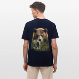 Ghadab, Bär, 1st | Essential, Relaxed Fit Unisex Bio T-Shirt - Navy