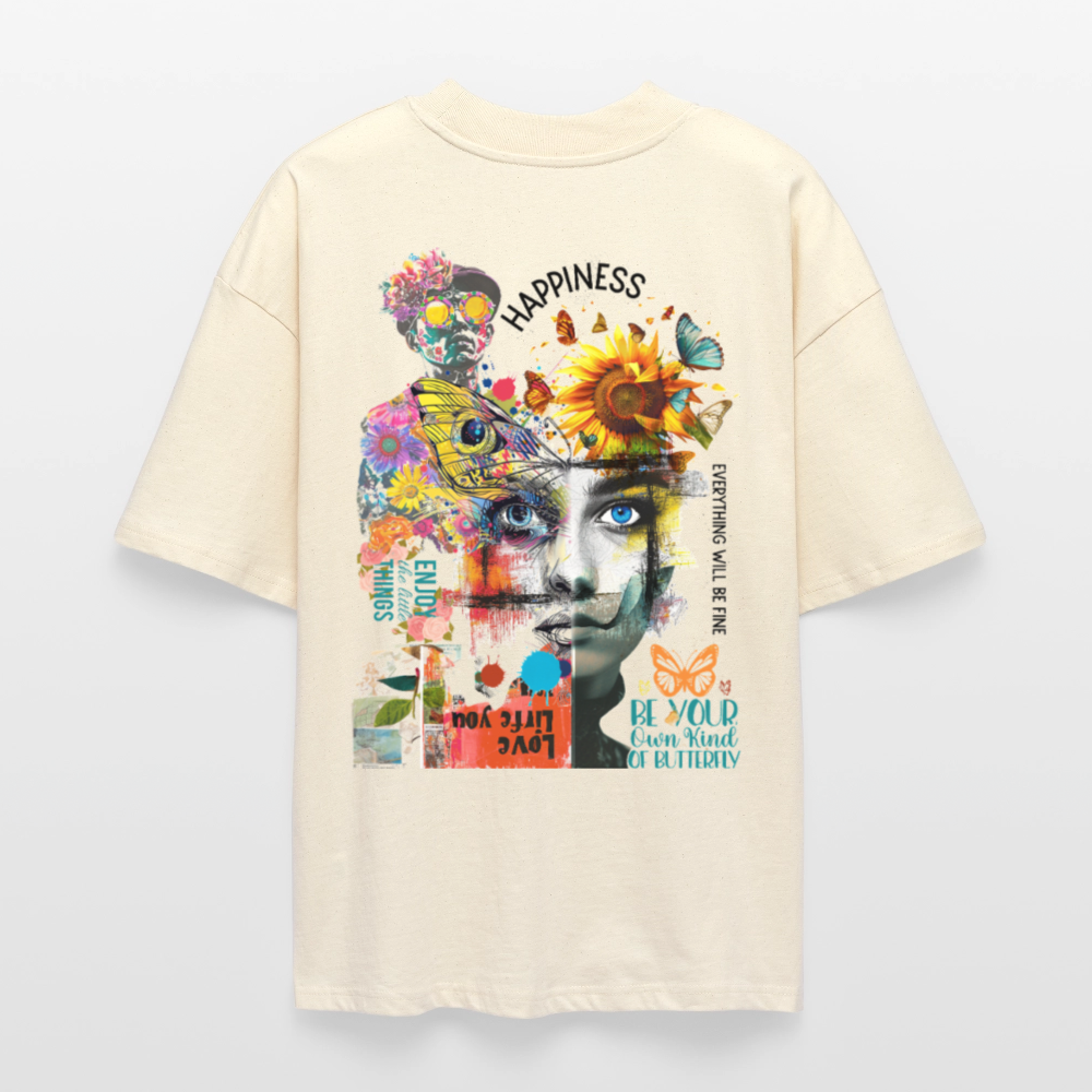 Verdantis, Blaue Augen, 1st | Blaster, Oversize Bio T-Shirt, Unisex - Weißgrau