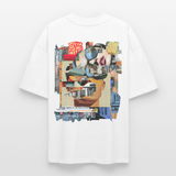 Seraphion, Gesichter, 1st | Blaster, Oversize Bio T-Shirt, Unisex - Weiß