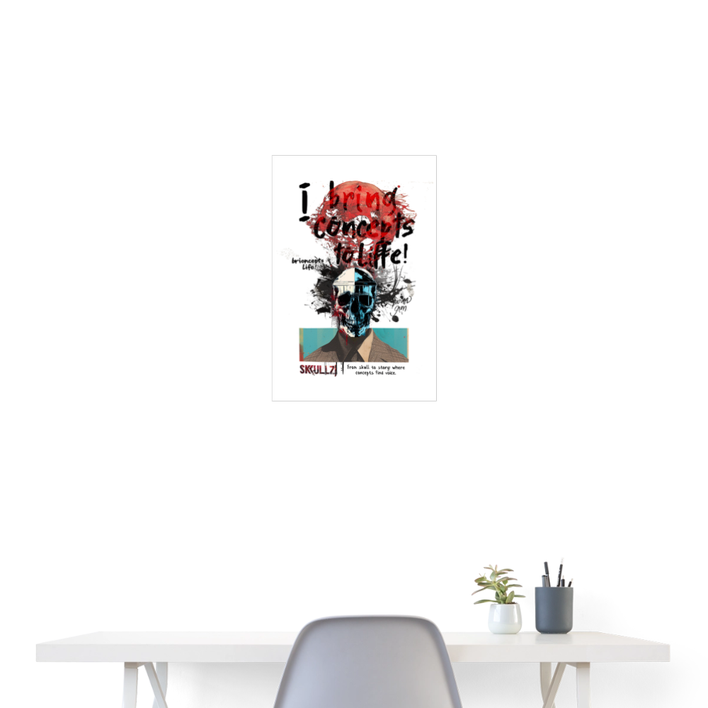 Titanis, Totenkopf, 1st | Poster 40x60 cm - Weiß