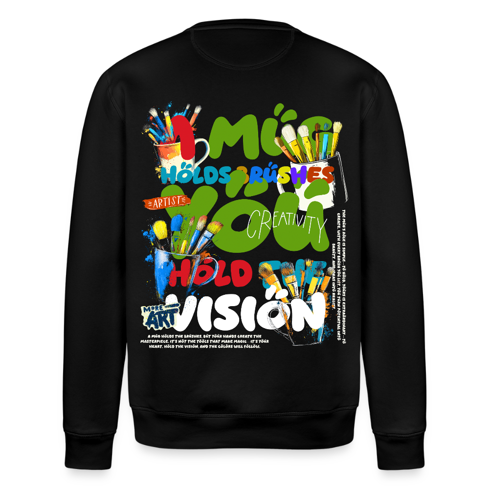 Thesean, Pinsel, 1st | Roller, Unisex Bio-Sweatshirt - Schwarz