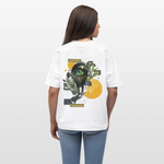 Stellara, Glühbirne, 1st | Blaster, Oversize Bio T-Shirt, Unisex - Weiß