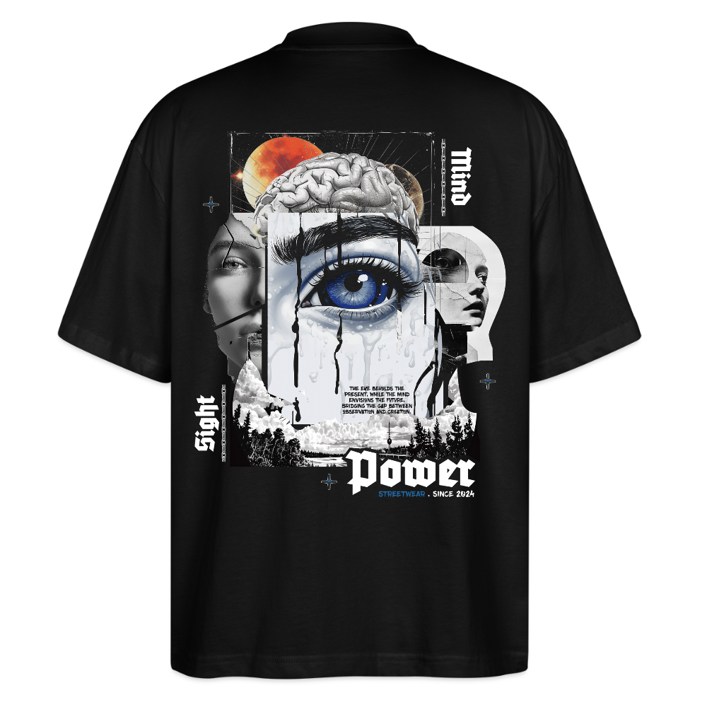 Yuanshi, Auge, 1st | Blaster, Oversize Bio T-Shirt, Unisex - Schwarz