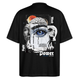 Yuanshi, Auge, 1st | Blaster, Oversize Bio T-Shirt, Unisex - Schwarz