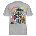 Zarethor, Kamera, 1st | Essential, Relaxed Fit Unisex Bio T-Shirt - Grau meliert