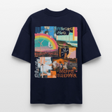 Nyxaris, Windmühle, 1st | Blaster, Oversize Bio T-Shirt, Unisex - Navy
