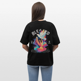 Posei, Taube, 1st | Blaster, Oversize Bio T-Shirt, Unisex - Schwarz