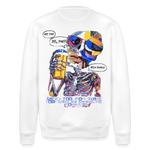 Vorthalos, Skelet, 1st | Roller, Unisex Bio-Sweatshirt - Weiß