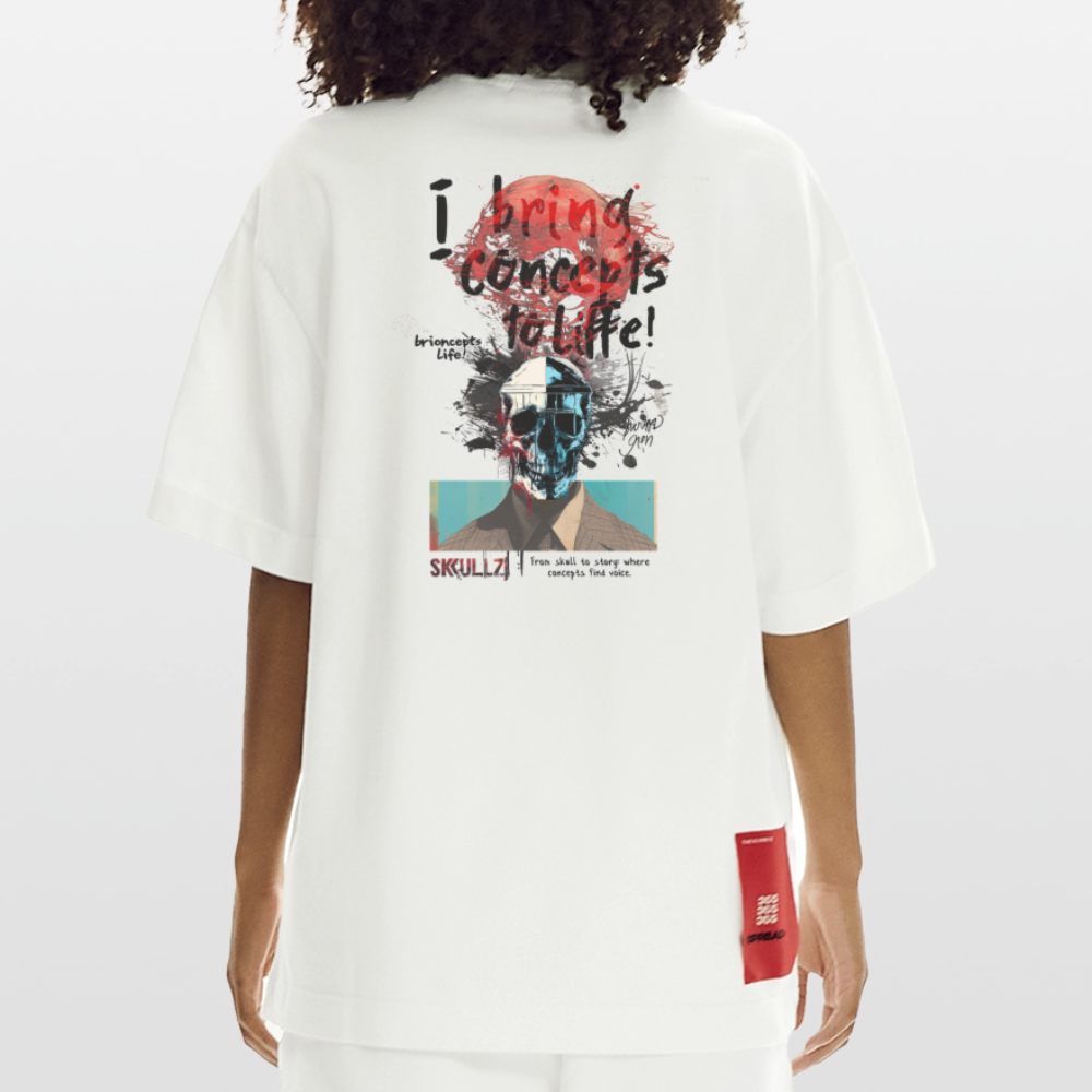 Titanis, Totenkopf, 1st | Heve, Heavyweight Oversized Bio T-Shirt, Unisex - OFF WHITE