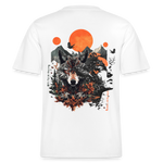 Vaermundis, Wolf, 1st | Essential, Relaxed Fit Unisex Bio T-Shirt - Weiß