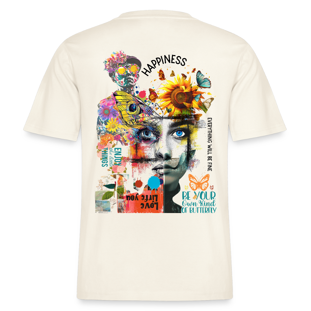 Verdantis, Blaue Augen, 1st | Essential, Relaxed Fit Unisex Bio T-Shirt - Naturweiß 