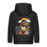 Jinni, Berge, 1st | Kinder Zip Hoodie - Schwarz