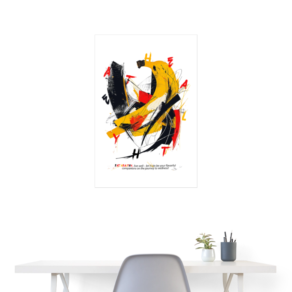 Quasaris, Banane, 1st | Poster 60x90 cm - Weiß