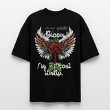 Amaterasu , Engelsflügel, 1st | Blaster, Oversize Bio T-Shirt, Unisex - Schwarz