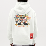 Sylvaris, Gesichter, 1st | Heavyweight Oversized Bio Hoodie, Unisex - OFF WHITE