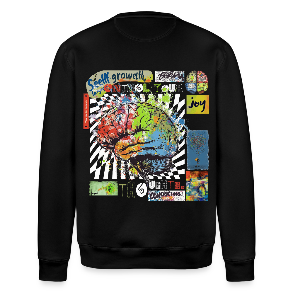 Apollon, Gehirn, 1st | Roller, Unisex Bio-Sweatshirt - Schwarz