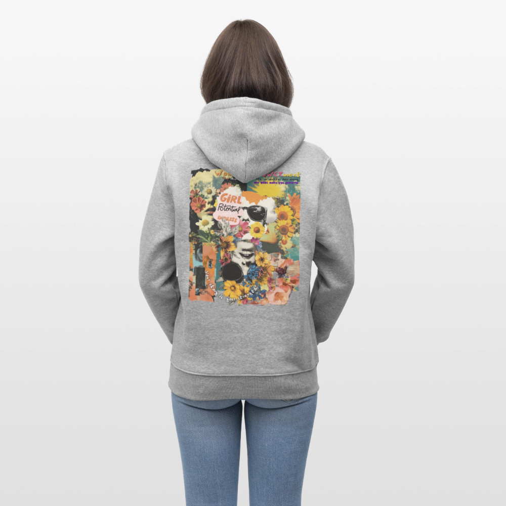 Vaelthar, Blumen, 1st | Cruiser, Unisex Bio-Hoodie - Grau meliert