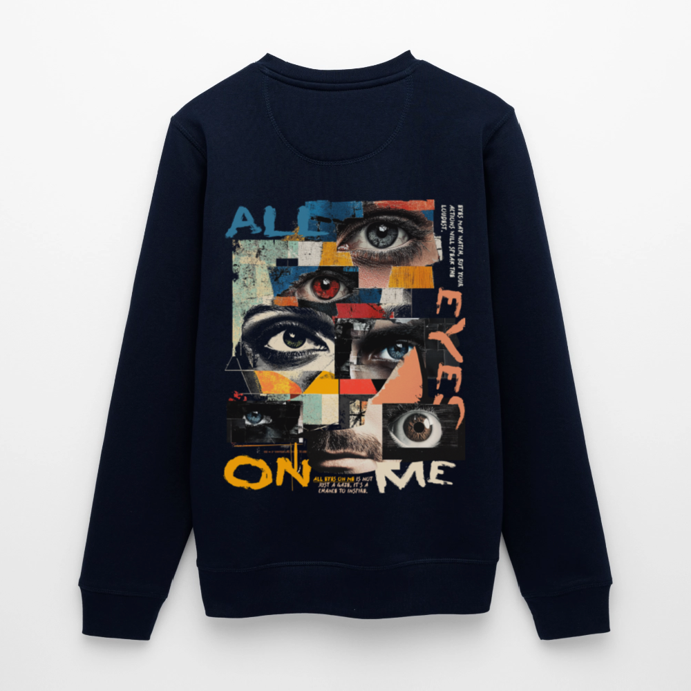 Hachiman, Augen, 1st | Roller, Unisex Bio-Sweatshirt - Navy