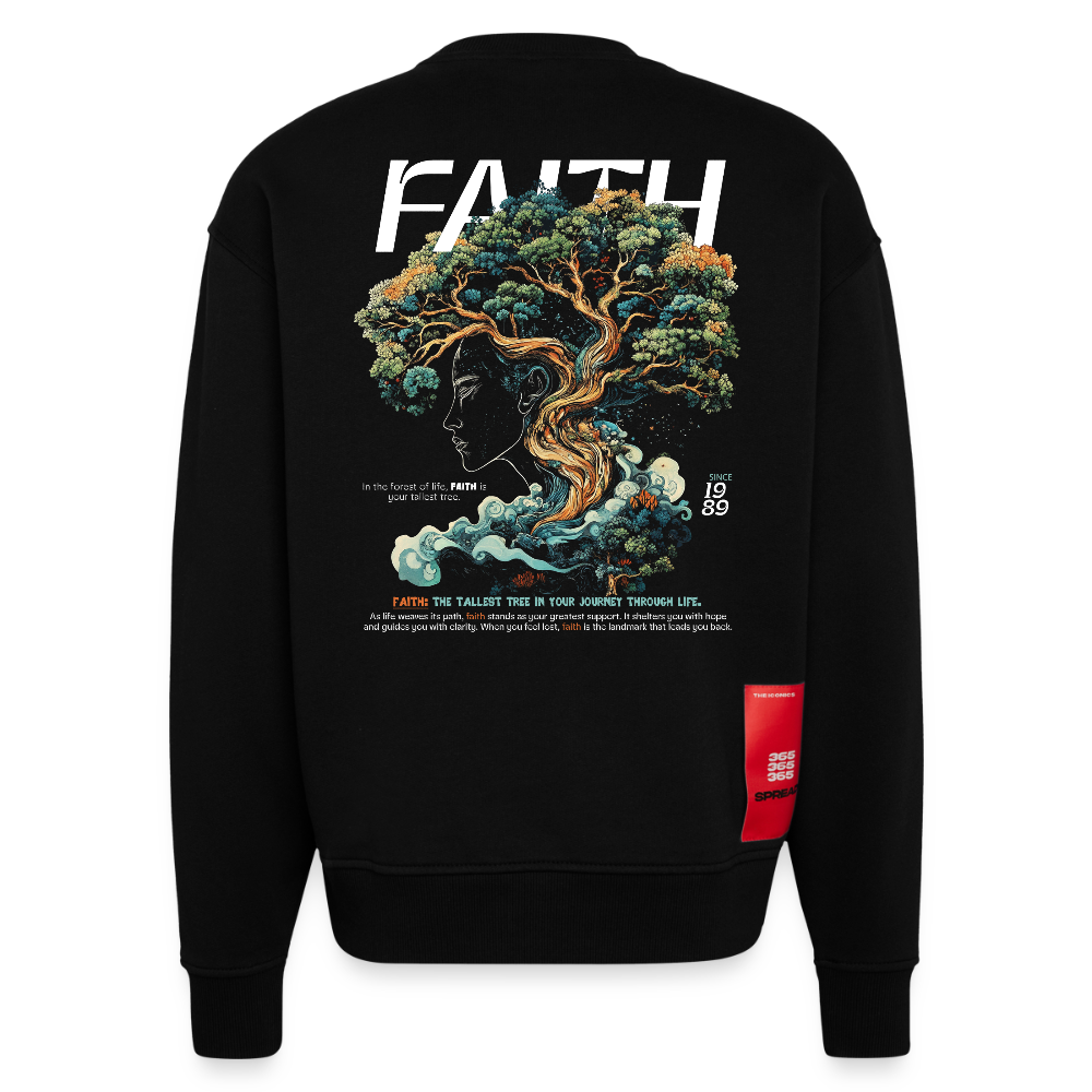 Hades, Baum, 1st | Heavyweight Oversized Bio Sweater, Unisex - SOLID BLACK
