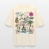 Draevenor, Blumen, 1st | Blaster, Oversize Bio T-Shirt, Unisex - Weißgrau