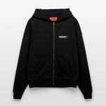 Aresia, Zebra, 1st | Heavyweight Oversized Bio Zip Hoodie, Unisex - SOLID BLACK