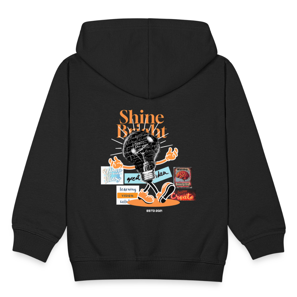 Gulperî, Glühbirne, 1st | Kinder Zip Hoodie - Schwarz