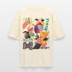 Xerathis, Obst, 1st | Blaster, Oversize Bio T-Shirt, Unisex - Weißgrau