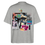 Saturnion, Raabe, 1st | Blaster, Oversize Bio T-Shirt, Unisex - Grau meliert